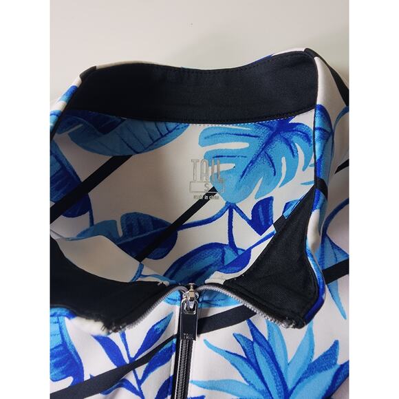 TAIL Women's Sleeveless Blue Tropical Active Golf Top SZ S - Picture 4 of 7